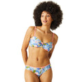 Blue - Lifestyle - Regatta Womens-Ladies Aceana III Abstract Floral Bikini Top