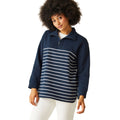 Navy-White - Lifestyle - Regatta Womens-Ladies Bayletta Half Placket Sweatshirt