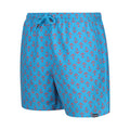 Fluro Blue - Side - Regatta Mens Loras Anchor Swim Shorts