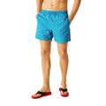 Fluro Blue - Lifestyle - Regatta Mens Loras Anchor Swim Shorts