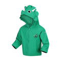 Jellybean Green - Side - Regatta Childrens-Kids Stompy The Dinosaur Waterproof Jacket