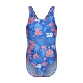 Oxford Blue - Front - Regatta Girls Katrisse Family Hawaiian One Piece Swimsuit