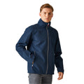 Navy-Classic Red - Side - Regatta Mens Ascender Waterproof Soft Shell Jacket