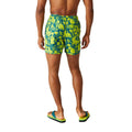 Moroccan Blue - Pack Shot - Regatta Mens Loras Hawaiian Swim Shorts