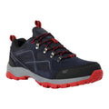 Navy-Rio Red - Front - Regatta Mens Vendeavour Suede Low Trainers