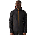 Black-Orange Pop - Side - Regatta Mens Navigate 2 Layer Soft Shell Jacket