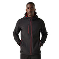 Black-Classic Red - Side - Regatta Mens Navigate 2 Layer Soft Shell Jacket