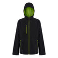 Black-Lime Green - Front - Regatta Mens Navigate 2 Layer Soft Shell Jacket