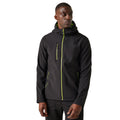 Black-Lime Green - Side - Regatta Mens Navigate 2 Layer Soft Shell Jacket