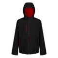 Black-Classic Red - Front - Regatta Mens Navigate 2 Layer Soft Shell Jacket