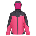 Flamingo Pink-Seal Grey - Front - Regatta Womens-Ladies Bosfield II Waterproof Jacket