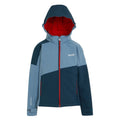 Coronet Blue-Moonlight Denim - Front - Regatta Childrens-Kids Acidity VII Soft Shell Jacket