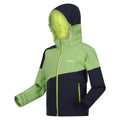 Piquant Green-Navy - Side - Regatta Childrens-Kids Acidity VII Soft Shell Jacket