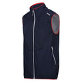 Navy-Danger Red - Side - Regatta Mens Lankin VI Softshell Gilet