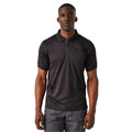 Black-Seal Grey - Side - Regatta Mens Navigate Short-Sleeved Polo Shirt