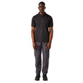 Black-Seal Grey - Pack Shot - Regatta Mens Navigate Short-Sleeved Polo Shirt