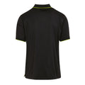 Black-Lime Green - Back - Regatta Mens Navigate Short-Sleeved Polo Shirt