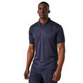 Navy-Seal Grey - Side - Regatta Mens Navigate Short-Sleeved Polo Shirt