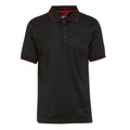 Black-Classic Red - Front - Regatta Mens Navigate Short-Sleeved Polo Shirt