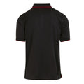 Black-Classic Red - Back - Regatta Mens Navigate Short-Sleeved Polo Shirt