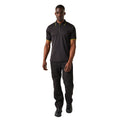 Black-Lime Green - Pack Shot - Regatta Mens Navigate Short-Sleeved Polo Shirt