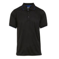 Black-New Royal - Front - Regatta Mens Navigate Short-Sleeved Polo Shirt