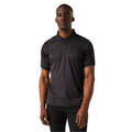 Black-New Royal - Side - Regatta Mens Navigate Short-Sleeved Polo Shirt