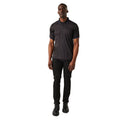 Black-New Royal - Pack Shot - Regatta Mens Navigate Short-Sleeved Polo Shirt