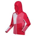 Pink Potion-Flamingo Pink-White - Side - Regatta Womens-Ladies Walbury VII Marl Full Zip Fleece Jacket