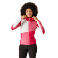 Pink Potion-Flamingo Pink-White - Lifestyle - Regatta Womens-Ladies Walbury VII Marl Full Zip Fleece Jacket