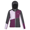 Seal Grey-Sunset Purple-Lilac Frost - Front - Regatta Womens-Ladies Walbury VII Marl Full Zip Fleece Jacket