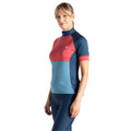 Sorbet Pink-Niagara Blue - Lifestyle - Dare 2B Womens-Ladies Compassion III Jersey Cycling Top