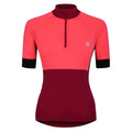 Neon Pink-Berry Pink - Front - Dare 2B Womens-Ladies Compassion III Jersey Cycling Top