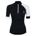 Black-White - Front - Dare 2B Womens-Ladies Compassion III Jersey Cycling Top