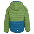 Piquant Green-Moroccan Blue - Back - Regatta Childrens-Kids Hillpack II Colour Block Padded Jacket