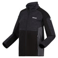 Seal Grey-Black - Side - Regatta Childrens-Kids Highton III Fleece Jacket