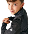 Seal Grey-Black - Pack Shot - Regatta Childrens-Kids Highton III Fleece Jacket