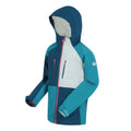 Moroccan Blue-Tahoe Blue - Side - Regatta Childrens-Kids Highton V Full Zip Hoodie