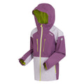 Sunset Purple-Lilac Frost - Side - Regatta Childrens-Kids Highton V Full Zip Hoodie