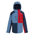 Coronet Blue-Moonlight Denim - Front - Regatta Childrens-Kids Highton V Full Zip Hoodie