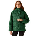 Eden-Emerald - Side - Regatta Womens-Ladies Orla Kiely Rain Cloud Padded Jacket