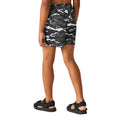 Black - Lifestyle - Regatta Childrens-Kids Skander III Camouflage Swim Shorts