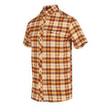 Persimmon - Side - Regatta Mens Checked Packaway Travel Shirt