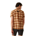 Persimmon - Pack Shot - Regatta Mens Checked Packaway Travel Shirt