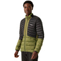 Nephrite Green-Black - Lifestyle - Regatta Mens Leedre Colour Block Hybrid Jacket