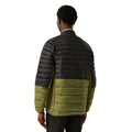 Nephrite Green-Black - Pack Shot - Regatta Mens Leedre Colour Block Hybrid Jacket