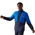 Olympian Blue-Navy - Side - Regatta Mens Leedre Colour Block Hybrid Jacket