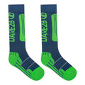 Moonlight Denim-Green Flash - Front - Dare 2B Childrens-Kids Technical Ski Socks