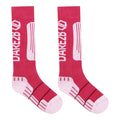 Berry Pink-Crystal Rose - Front - Dare 2B Childrens-Kids Technical Ski Socks