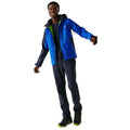 Olympian Blue-Navy - Lifestyle - Regatta Mens Hewitts X Colour Block Soft Shell Jacket